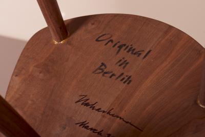 George Nakashima Pair of Nakashima Studio Mira Nakashima Mira Bar Stools in Walnut US 2021