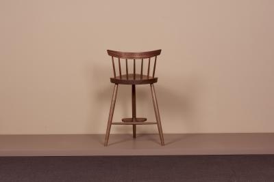 George Nakashima Pair of Nakashima Studio Mira Nakashima Mira Bar Stools in Walnut US 2021