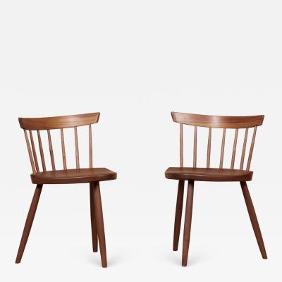 George Nakashima Pair of Nakashima Studio Mira Nakashima Mira Chairs in Walnut US 2021