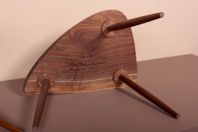 George Nakashima Pair of Nakashima Studio Mira Nakashima Wepman Side Tables in Walnut US 2021