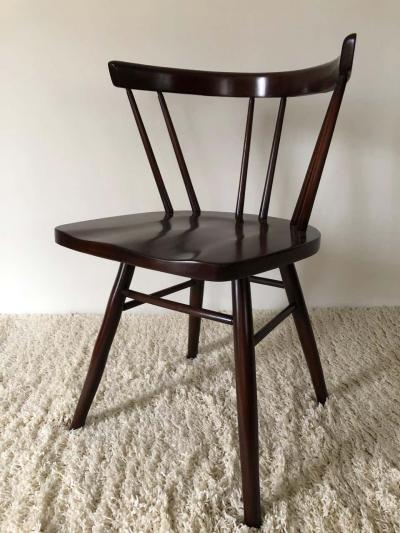 George Nakashima Pair of Walnut Nakashima Style Midcentury Chairs