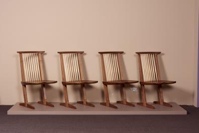 George Nakashima Set of Eight Conoid Dining Chairs by George Nakashima Studio US 2021