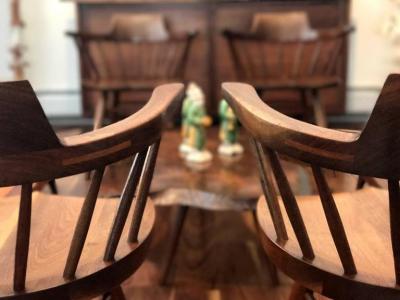 George Nakashima Set of Four Captain Chairs by George Nakashima