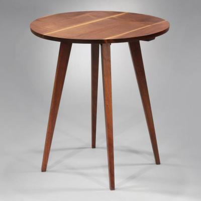 George Nakashima Splayed Leg Round End Table 1945