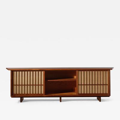 George Nakashima Triple Sliding Door Radio Cabinet