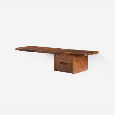 George Nakashima Wall Hung Shelf Desk