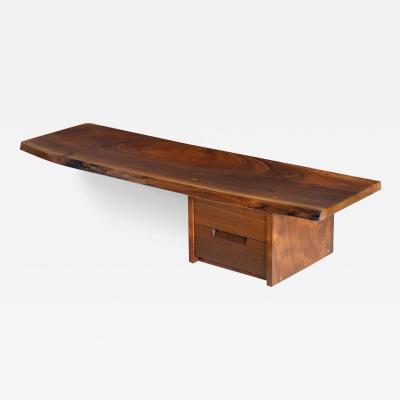 George Nakashima Wall Hung Shelf Desk