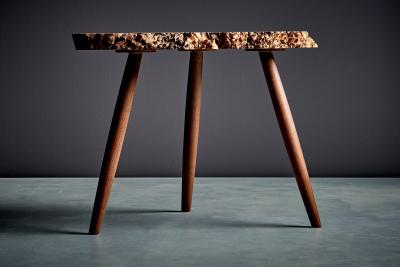 George Nakashima Wepman Burlwood Side Table by Nakashima Woodworkers