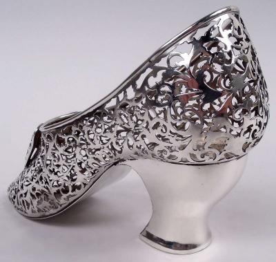 George Nathan Asprey English Edwardian Sterling Silver Lady s Shoe Ornament 1908