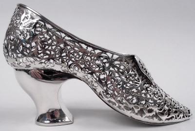 George Nathan Asprey English Edwardian Sterling Silver Lady s Shoe Ornament 1908
