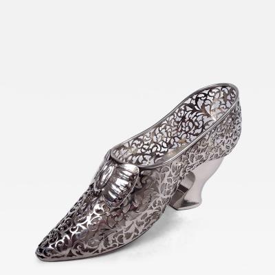 George Nathan Asprey English Edwardian Sterling Silver Lady s Shoe Ornament 1908