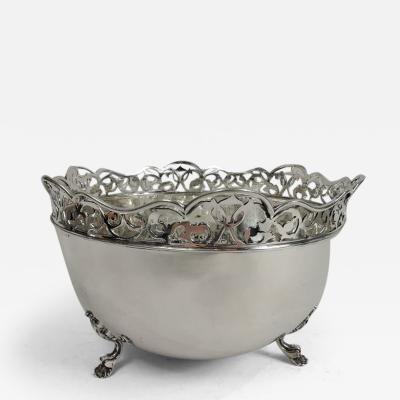 George Nathan Pretty Antique English Edwardian Classical Sterling Silver Bowl