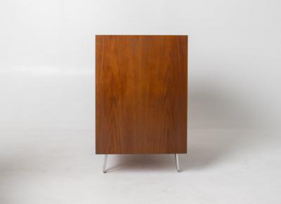 George Nelson George Nelson 3 Drawer Basic Series Dresser with Hairpin Legs in Walnut