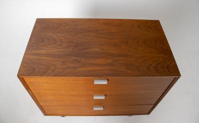 George Nelson George Nelson 3 Drawer Basic Series Dresser with Hairpin Legs in Walnut