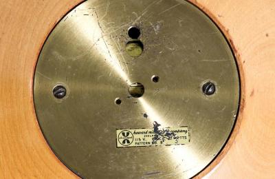 George Nelson George Nelson Birch Brass Wall Clock for Howard Miller