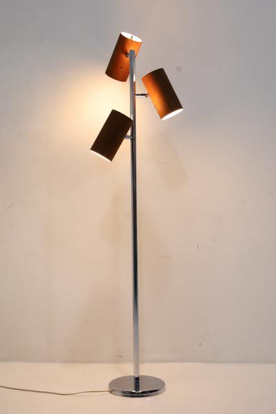 George Nelson George Nelson Holzzylinder Floor Lamp Rare