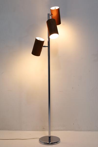 George Nelson George Nelson Holzzylinder Floor Lamp Rare
