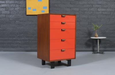 George Nelson George Nelson Multi Color Lacquered Highboy Dresser for Herman Miller