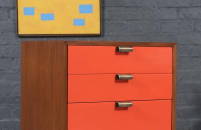 George Nelson George Nelson Multi Color Lacquered Highboy Dresser for Herman Miller