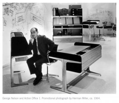 George Nelson George Nelson Original Roll Top Action Office Desk