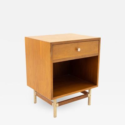 George Nelson George Nelson Style Kroehler Signature Line Walnut Rosewood and Metal Nightstand