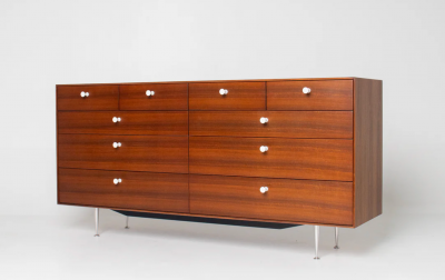 George Nelson George Nelson Thin Edge 10 Drawer Dresser in Walnut for Herman Miller