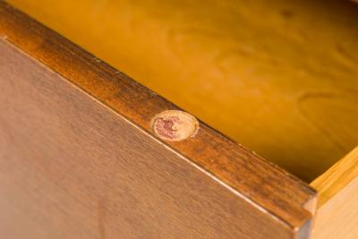 George Nelson George Nelson for Herman Miller American Mid Century Walnut Veneer 4 Drawer Comm