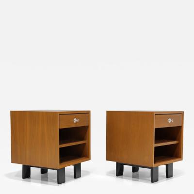 George Nelson George Nelson for Herman Miller Basic Series Nightstands in Walnut Pair