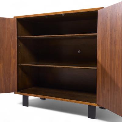 George Nelson George Nelson for Herman Miller Basic Series Walnut Two Door Cabinet Pair