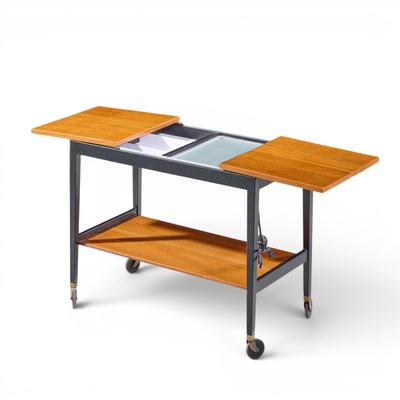 George Nelson George Nelson for Herman Miller Mid Century Walnut Server Bar Cart