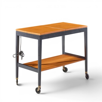 George Nelson George Nelson for Herman Miller Mid Century Walnut Server Bar Cart