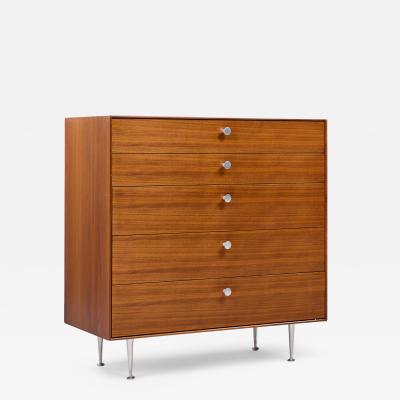 George Nelson George Nelson for Herman Miller Model 5240 Thin Edge Walnut Highboy Dresser