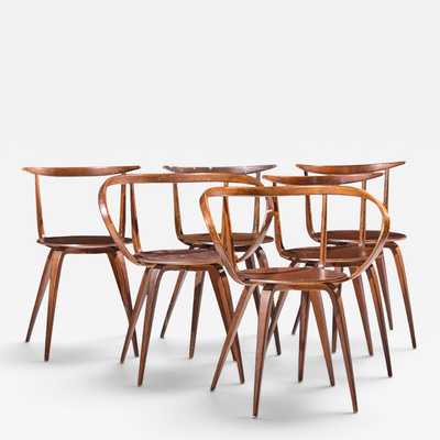 George Nelson George Nelson for Herman Miller Model 5890 Pretzel Dining Chairs Set of 6