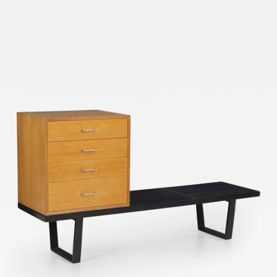 George Nelson George Nelson for Herman Miller Platform Bench with Four Drawer Chest