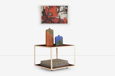 George Nelson George Nelson for Herman Miller Steel Frame Occasional Table on Wheels 1955 