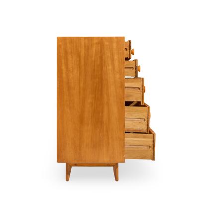 George Nelson George Nelson for Herman Miller Walnut Highboy Dresser with Cupcake Pulls