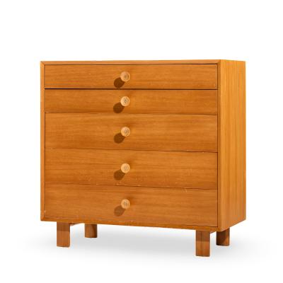 George Nelson George Nelson for Herman Miller Walnut Highboy Dresser with Cupcake Pulls