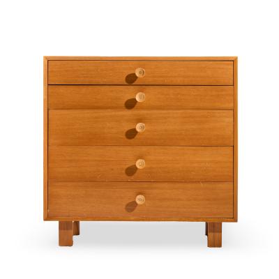 George Nelson George Nelson for Herman Miller Walnut Highboy Dresser with Cupcake Pulls