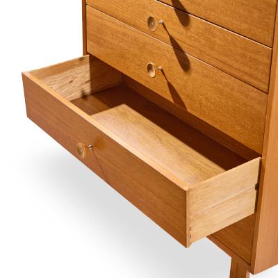 George Nelson George Nelson for Herman Miller Walnut Highboy Dresser with Cupcake Pulls