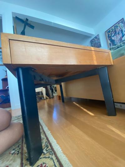 George Nelson MID CENTURY GEORGE NELSON EXPANDING COFFEE TABLE WITH SERVING TRAYS