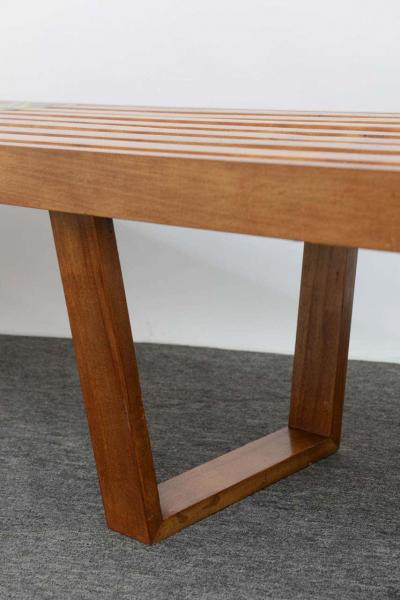 George Nelson Mid Century Slat Table Mosaic Inlay George Nelson Style