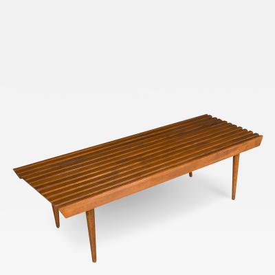 George Nelson Mid Century Slatted Wood Bench Coffee Table George Nelson Style