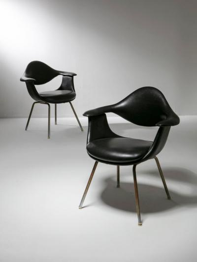 George Nelson Pair of DAF Armchairs by George Nelson for ICF