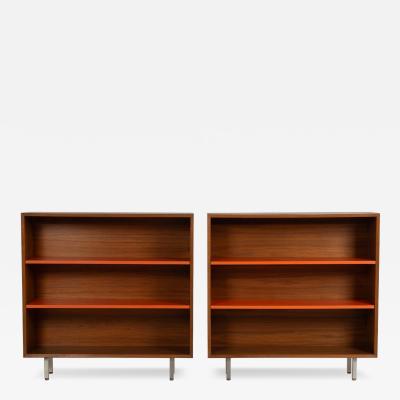 George Nelson Pair of George Nelson Bookcases for Herman Miller in Walnut 1950