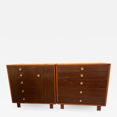 George Nelson Pair of George Nelson Design for Herman Miller Chests Dressers Commodes