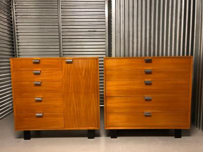 George Nelson Pair of George Nelson for Herman Miller Bureau Cabinets