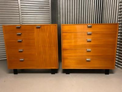 George Nelson Pair of George Nelson for Herman Miller Bureau Cabinets