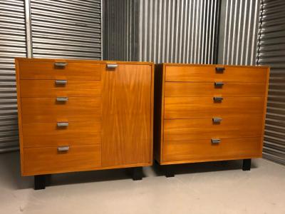George Nelson Pair of George Nelson for Herman Miller Bureau Cabinets