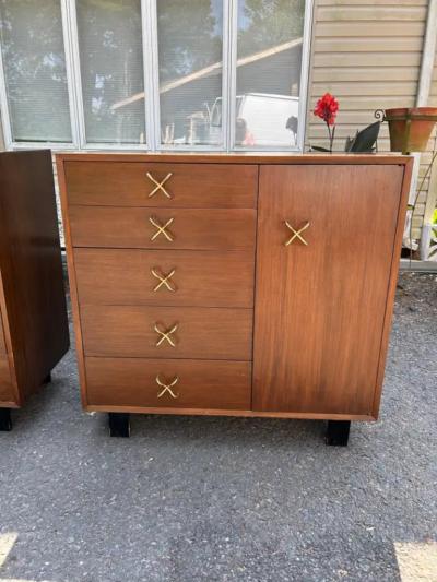 George Nelson Rare Pair George Nelson Primavera Bachelor Chest Cabinet Mid Century X Pulls