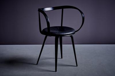 George Nelson Set of 6 Black Pretzel Chairs by George Nelson for ICF
